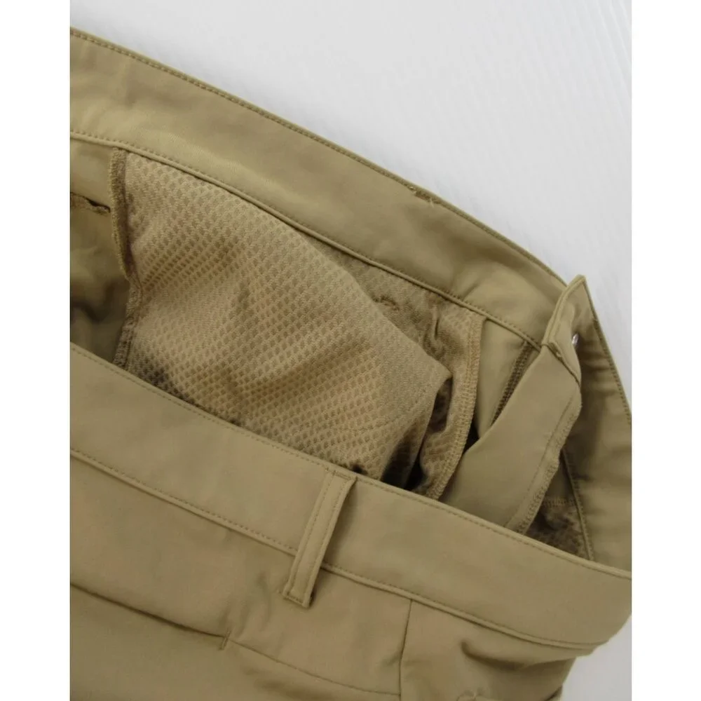 Fabletics Pants 40X26 Tan Performance Golf Commuter Travel Tech Logo